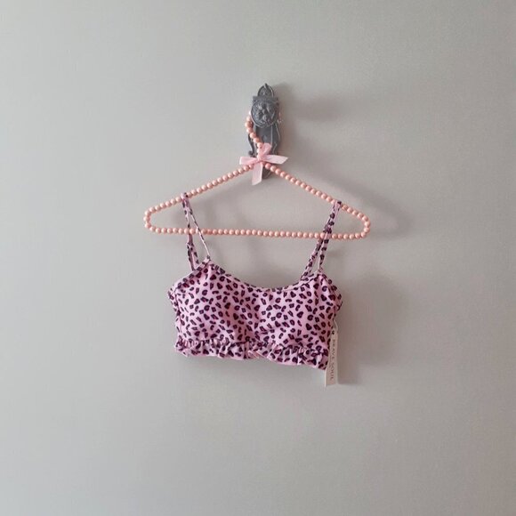 Brave Soul pink leopard bikini top & bottom set XS - Picture 9 of 12